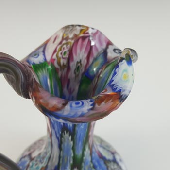 Fratelli Toso Millefiori Canes Multicoloured Murano Glass Vase/Jug