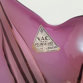 Cimarosti & Pinzan V. A. C. Murano Purple Sommerso Glass Bowl