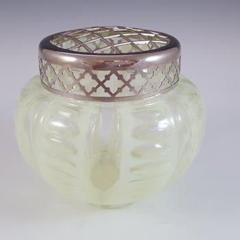 Victorian / Art Nouveau Uranium Vaseline Glass Posy Vase
