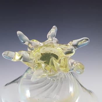 John Walsh Vaseline / Uranium Opalescent Glass Antique Bowl