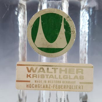 LABELLED Walther Kristallglas German Solifleur Glass Stem Vase