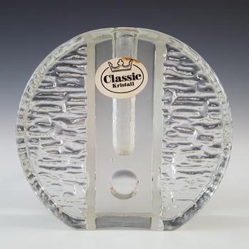 Walther Kristallglas German Solifleur \"Wheel\" Glass Stem Vase
