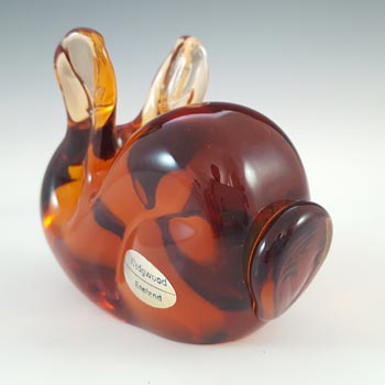 Wedgwood Topaz / Amber Glass Rabbit SG422 - Marked