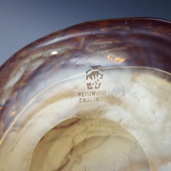 MARKED Wedgwood / Stennett-Willson Topaz Glass Textured Vase RSW25