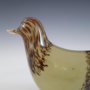 BOXED Wedgwood Speckled Brown Glass Long-Tailed Bird RSW73