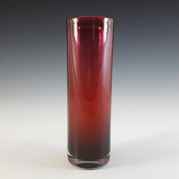 MARKED Wedgwood Cranberry Glass Cylindrical Vase RSW20/1
