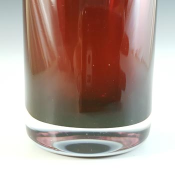 MARKED Wedgwood Cranberry Glass Cylindrical Vase RSW20/1