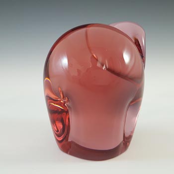 Wedgwood Lilac / Pink Glass Vintage Elephant Paperweight RSW409