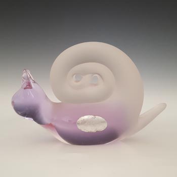 LABELLED Wedgwood Lilac & Frosted Glass Snail RSW68