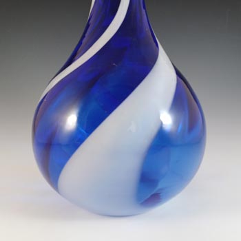 Cristalleria Artistica Toscana / Alrose Empoli Blue & White Glass Vase