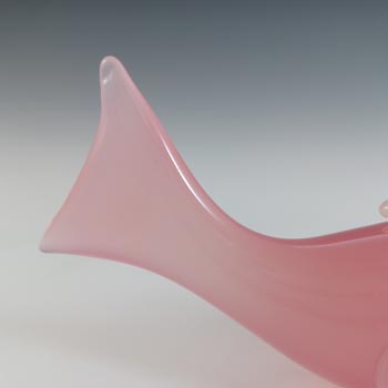 Archimede Seguso Murano Alabastro Pink Glass Fish Sculpture