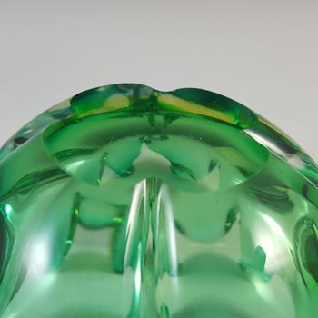Arte Nuova Pustetto & Zanetti Murano Green & Uranium Sommerso Glass Bowl