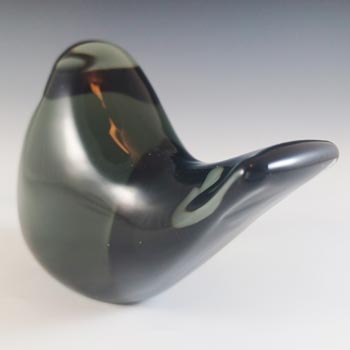 SIGNED Franco Bottaro Smoky Murano Glass Bird Sculpture