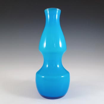 Swedish / Scandinavian Blue Opal Cased Hooped Glass Vase