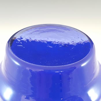 Empoli Vintage Italian Blue Opal Cased Glass Vase