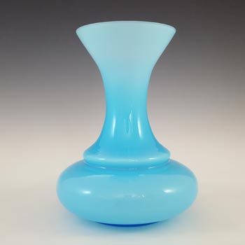 Swedish / Scandinavian Vintage Blue Opal Cased Glass Vase