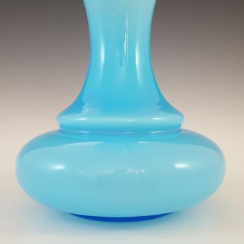 Swedish / Scandinavian Vintage Blue Opal Cased Glass Vase