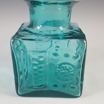 Dartington #FT65 Blue Glass Frank Thrower 'Geometric' Vase