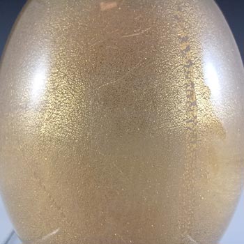 Vetreria 3 Fiori Murano Vintage Gold Leaf Glass Egg Paperweight
