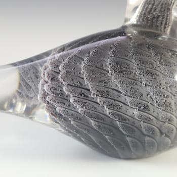 SIGNED Marcolin / FM Konstglas Fumato Glass Bird #M501