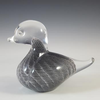 SIGNED Marcolin / FM Konstglas Fumato Glass Bird #M501