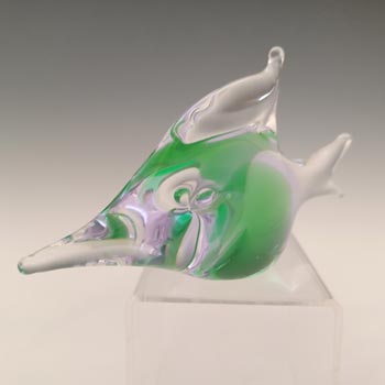 FM Konstglas Neodymium Green & Lilac / Blue Glass Fish B852