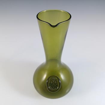 Kastrup / Holmegaard Jacob E. Bang "Antique Green" Glass Vase