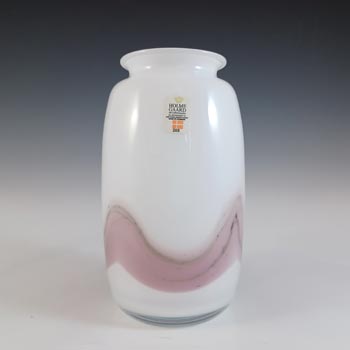 LABELLED Holmegaard \'Sakura\' White Glass Vase by Michael Bang