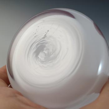 LABELLED Holmegaard 'Sakura' White Glass Vase by Michael Bang