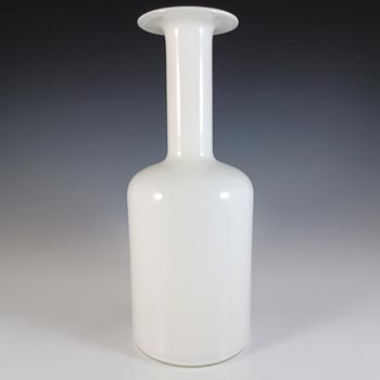 Holmegaard Kastrup Otto Brauer White Opal Glass Gulvvase Vase