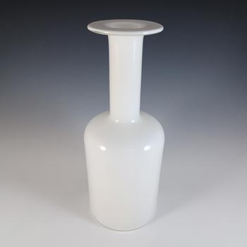 Holmegaard Kastrup Otto Brauer White Opal Glass 12" Gulvvase Vase