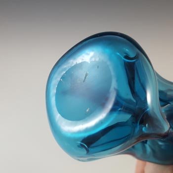 Holmegaard / Jacob Bang Blue Glass 5.25" 'Cluck Cluck' Bottle