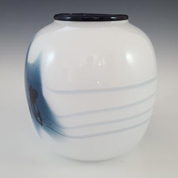 Holmegaard 'Atlantis' Vintage White Glass Vase by Michael Bang