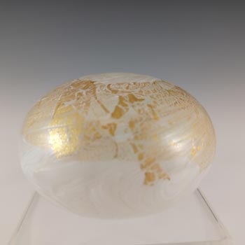 Isle of Wight Studio/Michael Harris Golden Peacock Glass Paperweight