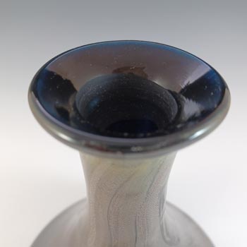 Isle of Wight Studio / Harris 'Azurene Black' Glass Bottle/Vase - Marked