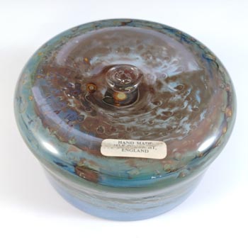 MARKED Isle of Wight Studio/Michael Harris Aurene Glass Vase/Bowl