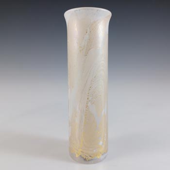 LABELLED Isle of Wight Studio / Harris \'Golden Peacock\' Glass Vase