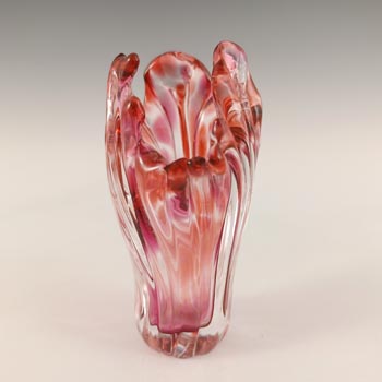 Miniature Isle of Wight Studio 'Lily' Cranberry Pink Glass Vase