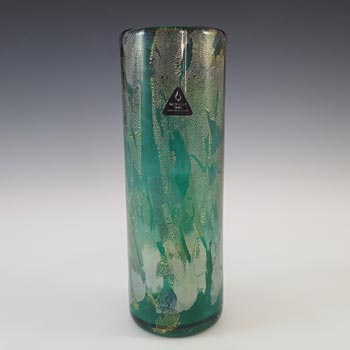 MARKED Isle of Wight Studio / Harris 'Azurene Green' Glass Vase