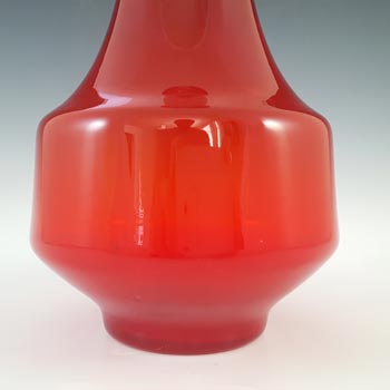Japanese Vintage Red Glass 'Bond Ware' Vase - Labelled