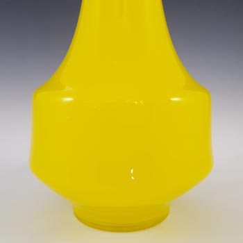 Japanese Vintage Yellow Opal Cased Glass 'Bond Ware' Vase
