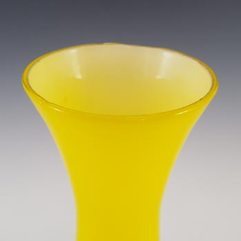 Japanese Vintage Yellow Opal Cased Glass 'Bond Ware' Vase
