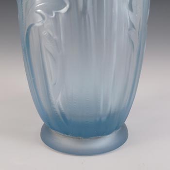 Jobling #11800 Vintage Blue Art Deco Glass Celery Vase