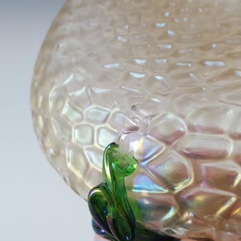 Kralik Art Nouveau Antique Iridescent Glass 'Martelé' Vase