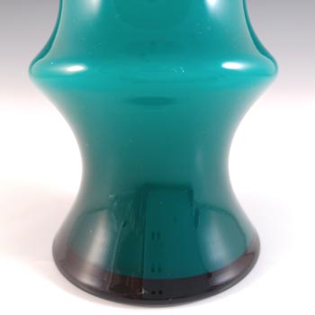 Swedish / Scandinavian Turquoise Opal Cased Hooped Glass Vase