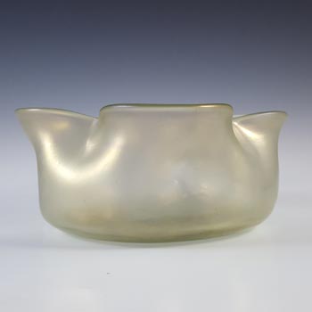 Loetz / Lötz Art Nouveau Green Glass Olympia Glatt Bowl/Vase