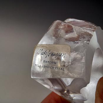 SIGNED Mats Jonasson #88100 Glass Baby Seal Paperweight