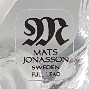 SIGNED Mats Jonasson #88112 Glass Lion Cub Paperweight