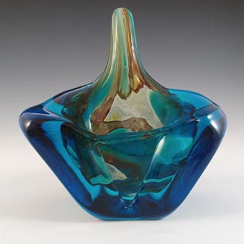 Mdina \'Tiger\' Maltese Glass \'Fish\' / \'Axe Head\' Vase - Signed 1978