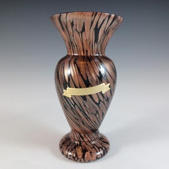 LABELLED V Nason Murano Aventurine Glass Vintage Vase